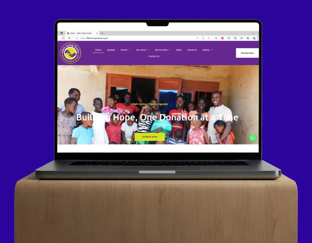 Lillah Caring Charity website design