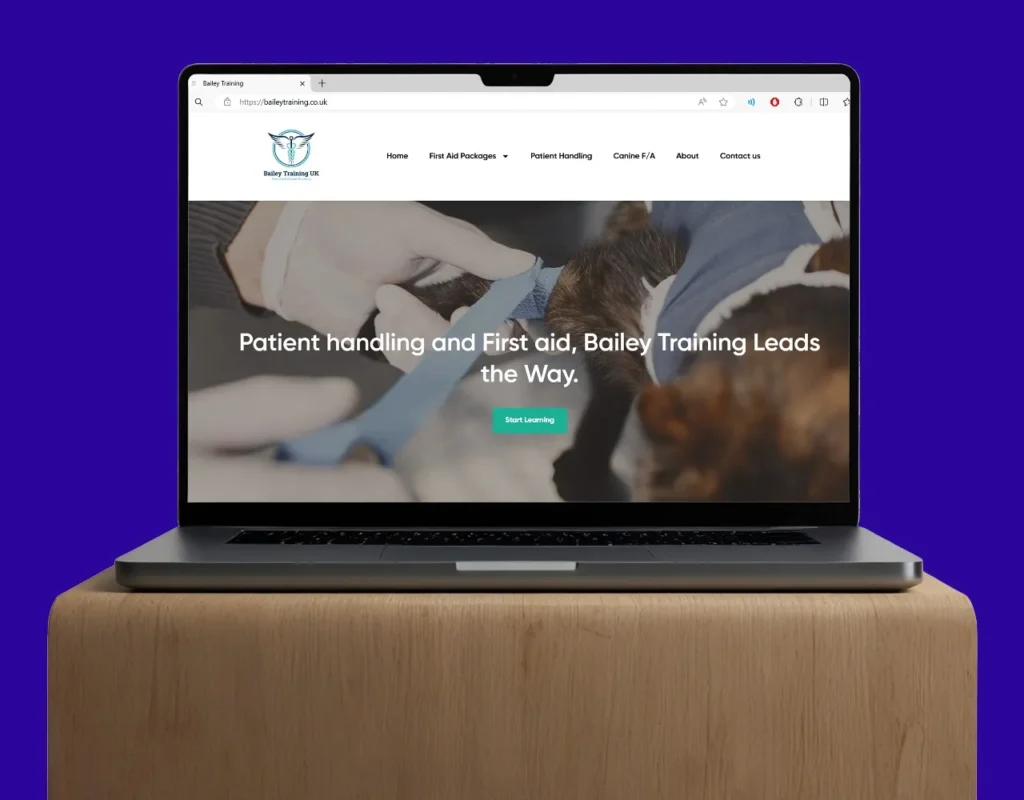 Bailey Training UK website design