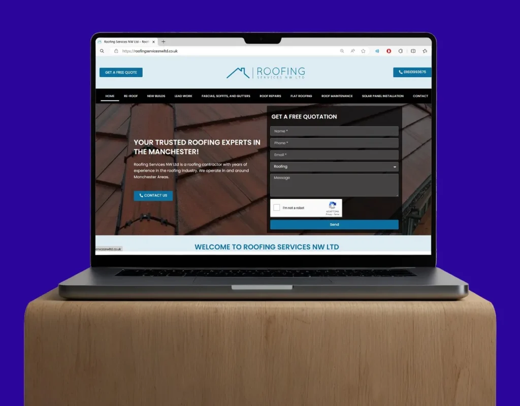 Roofing Services NW website design