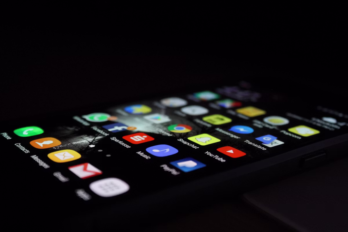 Mobile app interface design on smartphone